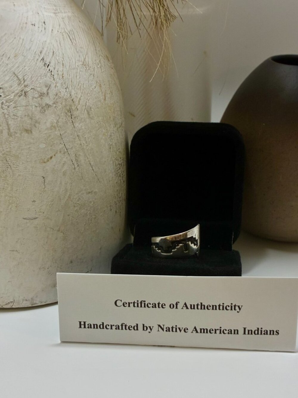 Genuine Certified Navajo Sterling Silver Bypass Ring Size 7.5 Southwestern